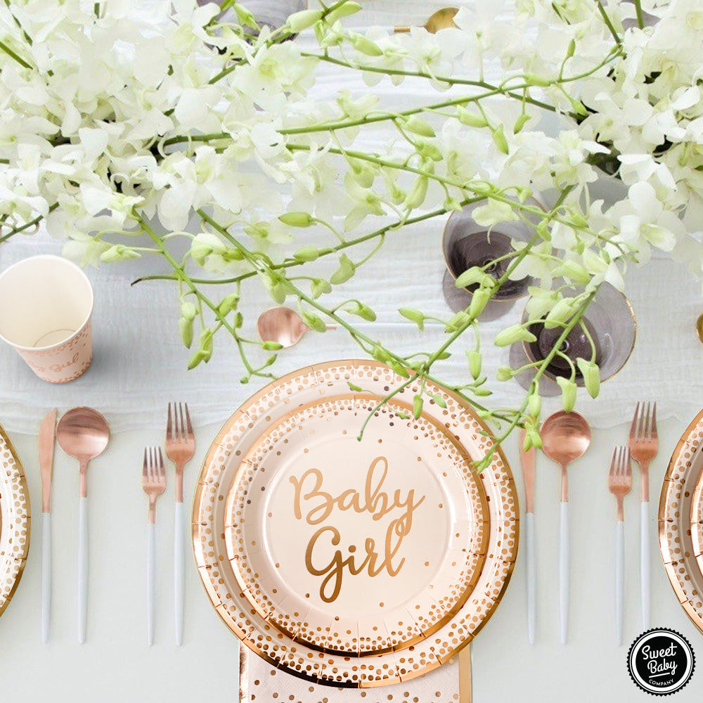 Baby Shower Party Favors Girl Gold Plated Stainless Steel Fork And