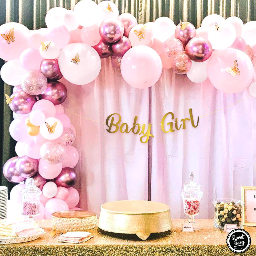 baby shower pink roses